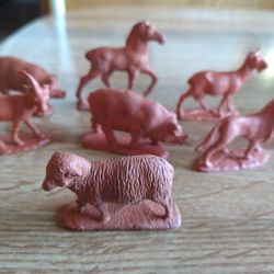 Vintage Rubber Animals By Auburn 