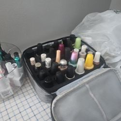 Nail polish gel lots of them and nail dry machine