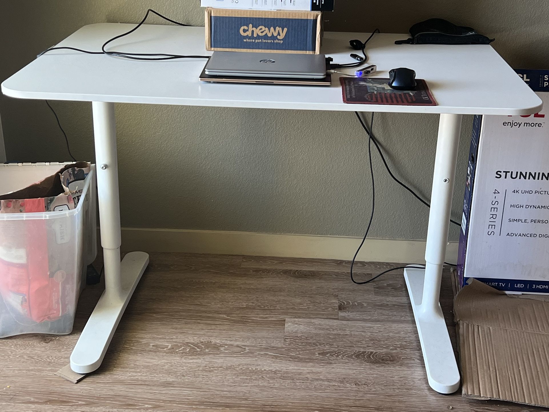 IKEA Bekant Adjustable Desk -White
