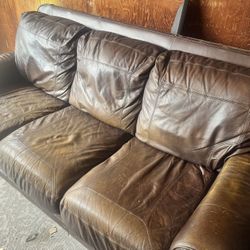 Leather Couch and matching Recliner 