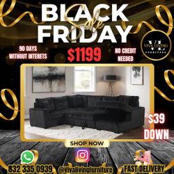 Sectional Sonic Black 😍❤️🚛🚛