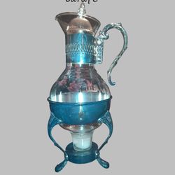 Siver And Glass Coffee Carafe