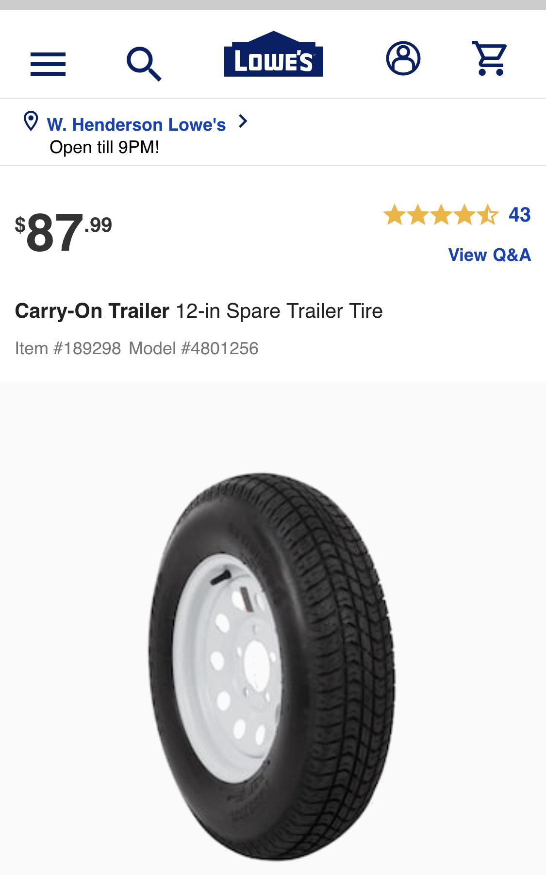 Trailer tires Sport Trail (PAIR OF TWO TIRES & WHEELS)