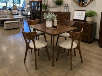 Mid-Century Modern Dining Table and 4 Chairs - Free Home Delivery