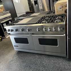 Viking Pro 60” Range Stove Gas Griddle Grill Stainless Steel 