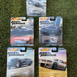 2020 HOT WHEELS FAST AND FURIOUS EURO FAST SET OF 5 CARS 1/64 DIECAST