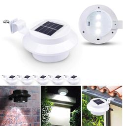 LED Solar Power Light w/ Bracket Outdoor Wall - Home Business Security Improvement Lighting (Color Opt: White/ Black)
