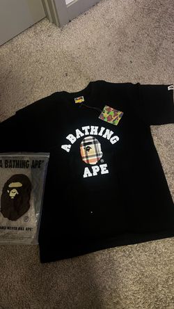 A Bathing Ape BAPE College Logo T-Shirt Black