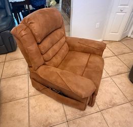 Brown/Tan Recliner Chair – Fully Reclines