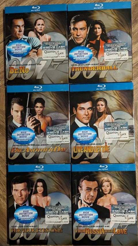NEW- 007 Blue Ray Discs (6)