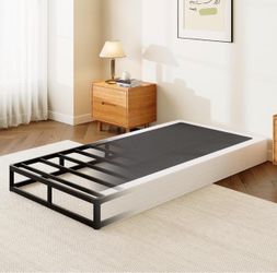 7 Inch Twin Size Box Spring – Heavy Duty Metal Twin Mattress Foundation 3000lbs Weight Capacity, Metal Twin Bed Base with Easy Clean Fabric Cover, Non