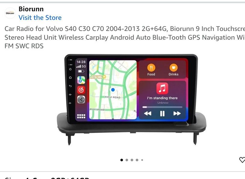 9 Inch Touchscreen Stereo Headunit -Volvo Car Play/Android Auto/GPS 