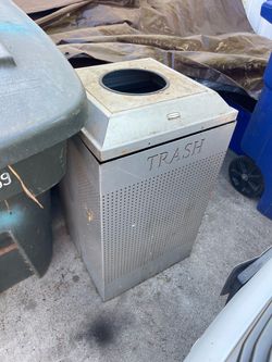 Metal Trash Can
