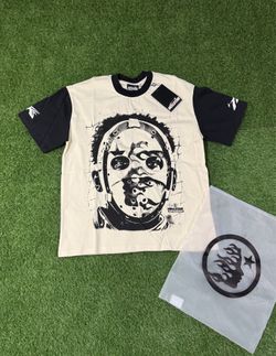 Hellstar tan and black graphic tee