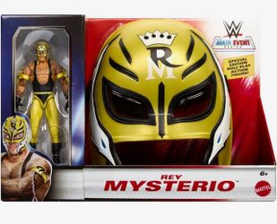 Mattel WWE Main Event Rey Mysterio Special Edition Role Play Action Figure and Mask Set