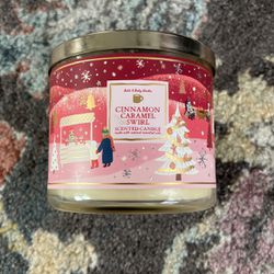 Bath And Body Works Cinnamon Caramel Swirl Scented Candle