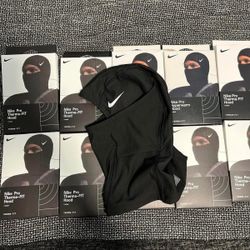 Brand new Nike ski masks. Black, white, green camo, gray camo. $30 each — first come, first served.