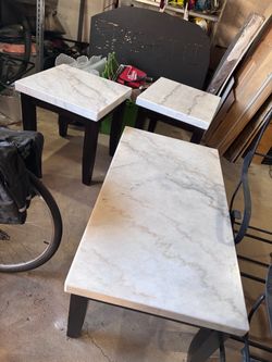 Matching set: coffee table, tv stand, 2 side tables