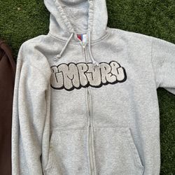 Gray Size M Empyre Zip Up Hoodie