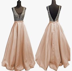 Spaghetti Strap Prom Dresses  Deep V