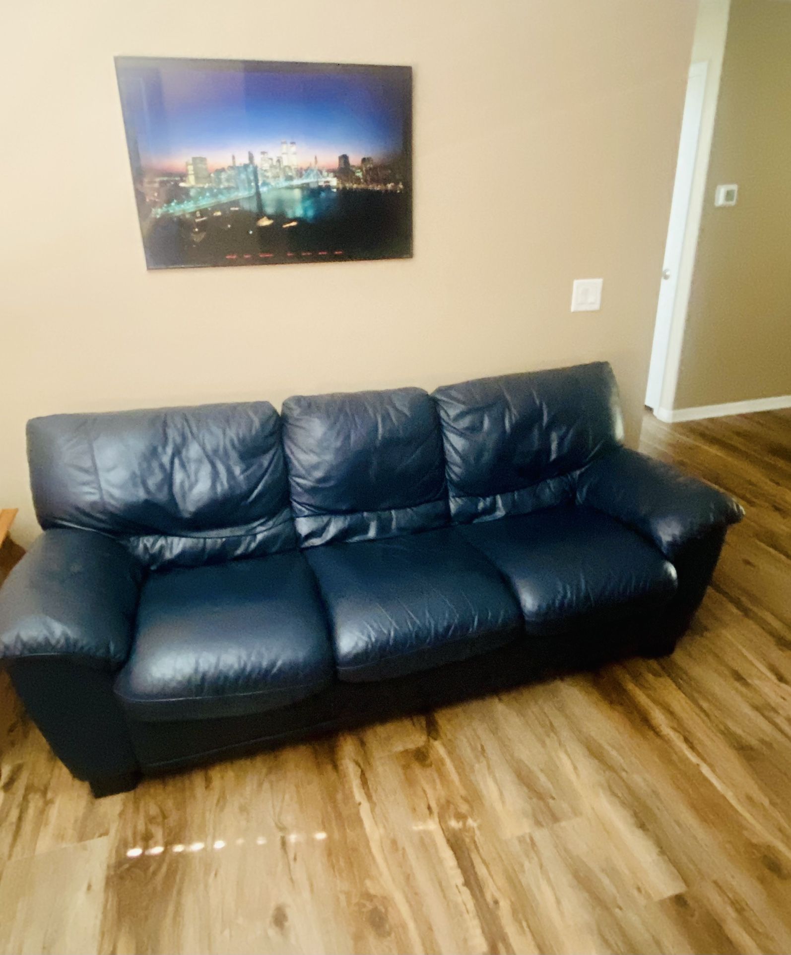 Perfect Black Leather Couch