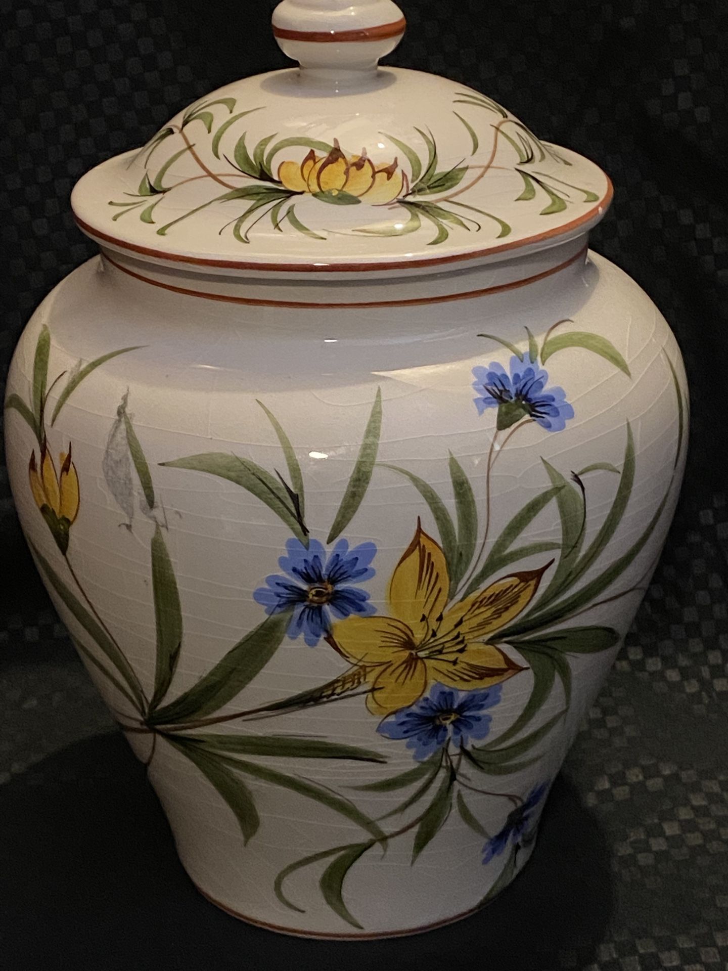 Antique ginger jar made in Italy