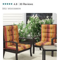 NEW!! COMFY high back seat cushions! - Sold As Set