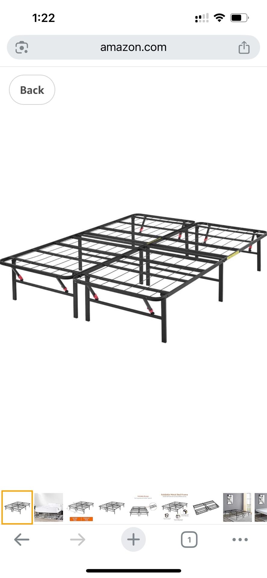 Foldable Metal Bed Frame King Size