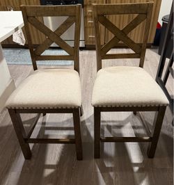 Set of 2 Counter Height Bar Stools
