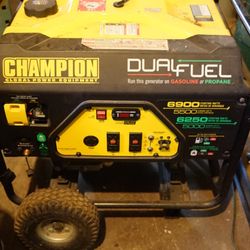 Champion Dual Fuel Portable Generator 6900 Watt Propane/Gas Powered