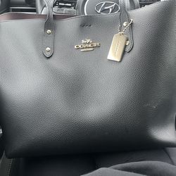 Leather Coach Tote Bag