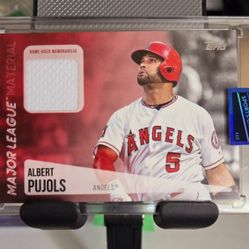 2019 TOPPS SERIES 1 ALBERT PUJOLS MAJOR LEAGUE MATERIAL GAME USED JERSEY   MLM-AP