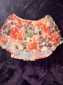 Floral Tiered Mini Skirt