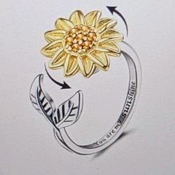 Diamday Anxiety Ring - Sunflower 🌻 For Girls/ Women 