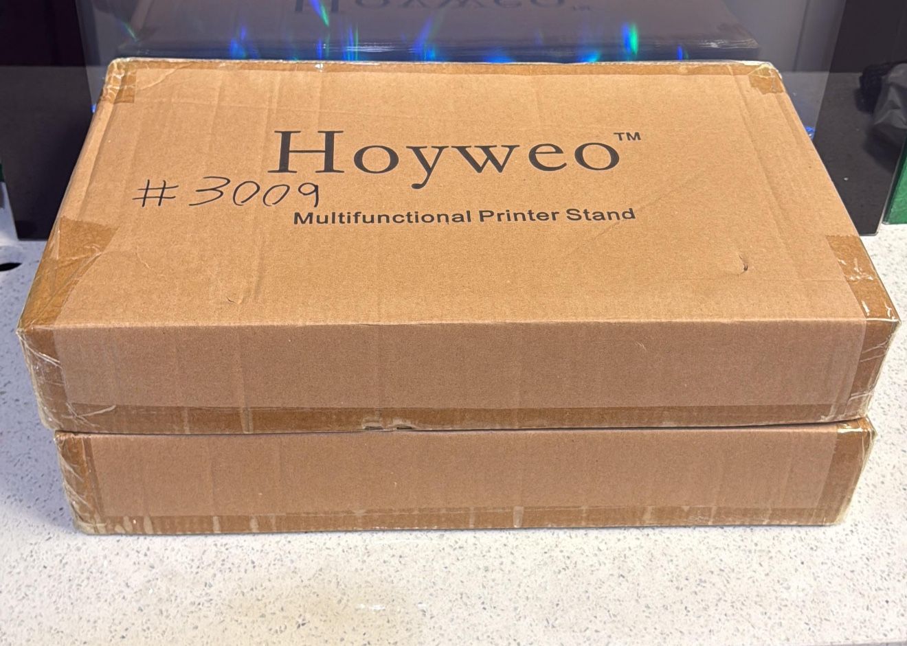 2 Tier Printer Stand, Mobile Printer Stand with Storage, Rolling Printer Cart Holder, Small Printer Table, White