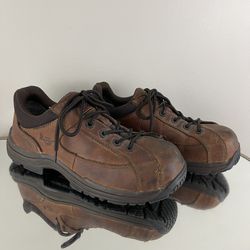 DR. MARTENS Vintage Y2K 90’s Dark Brown Leather 10854 Industrial Steel Toe Shoes