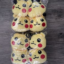 8 Pokémon Stuffed Plush Party Favor Keychain Clip
