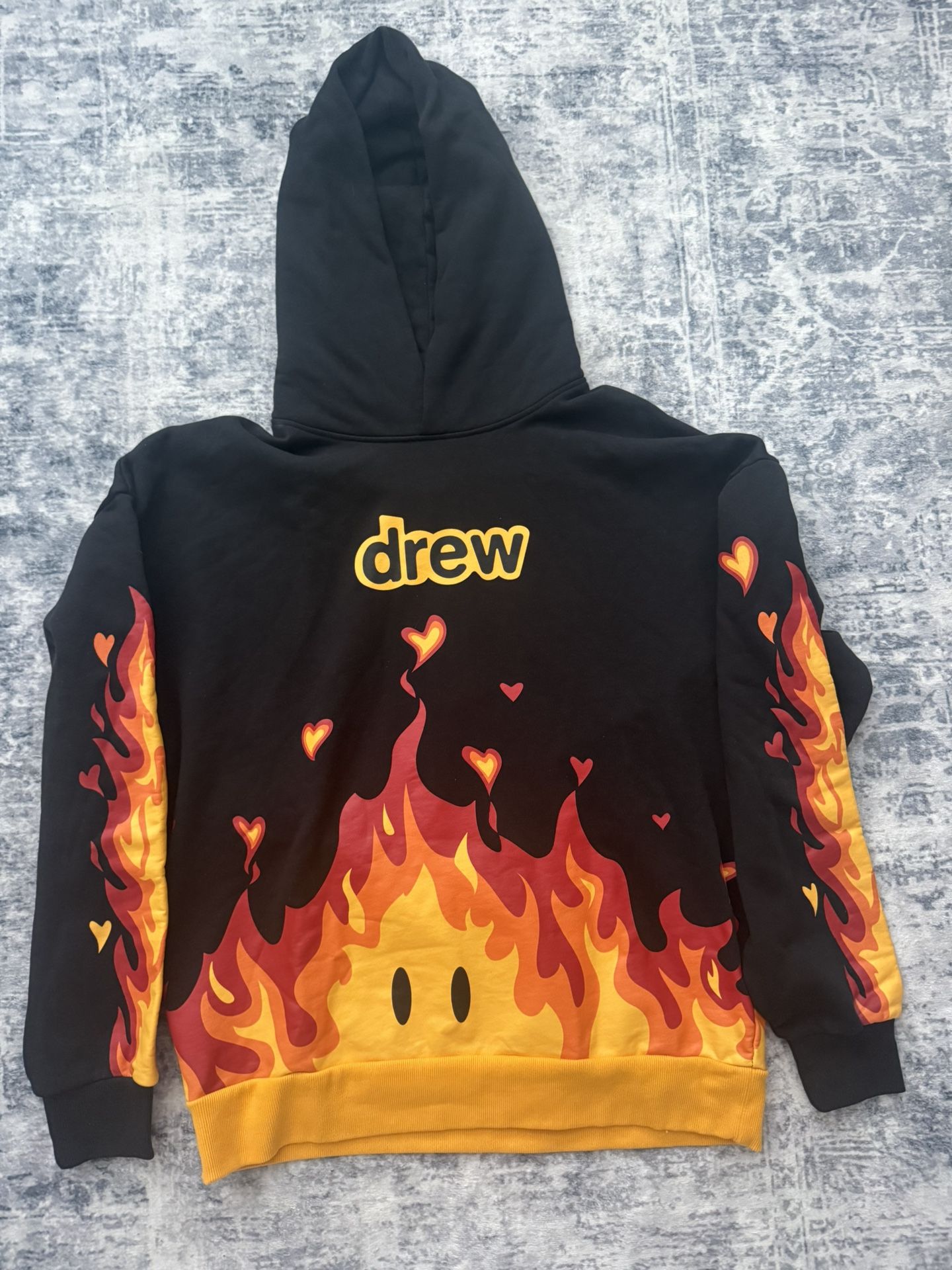 Drew House fire Hoodie Black Size Large