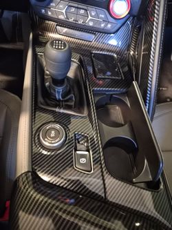 C7 Corvette Center Console w Carbon Fiber cover