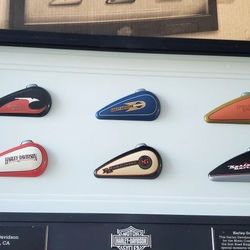 Harley-Davidson Holiday 2014  tank collection features six miniature gas tanks
