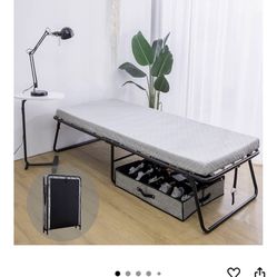 Foldable Twin Bed w/ Mattress New 