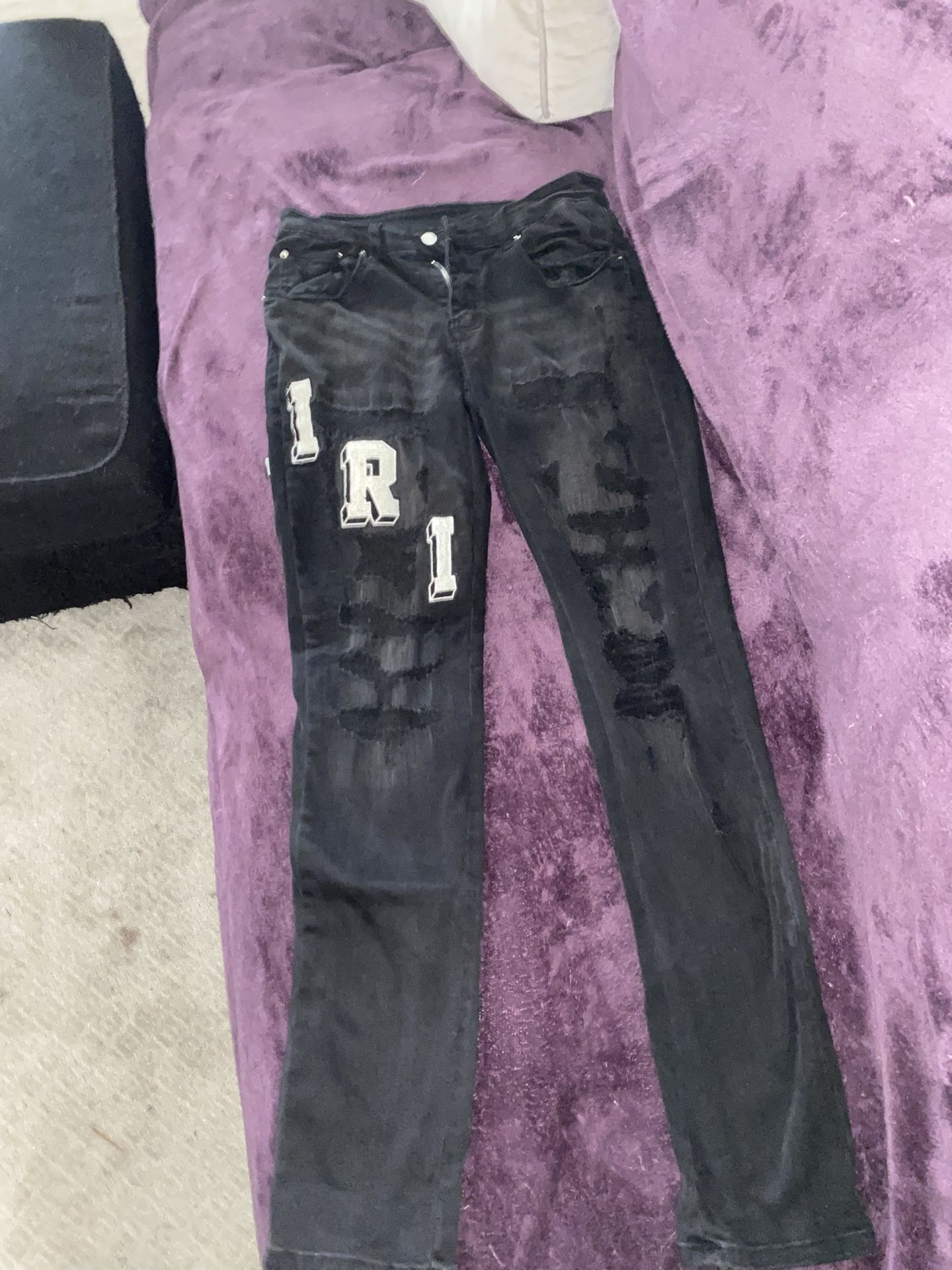 amiri bubble letter jeans size 33 32