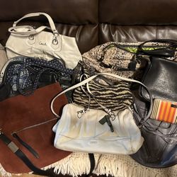 Quality Designer HandBags & Wallet Lot Of 10 Includes Coach