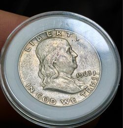 Wow 😮!! 1963 Benjamin Franklin Silver Half Dollar – 90% Silver – No Mint Mark !