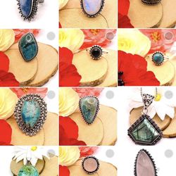 Crystals, Rings, Jewelry