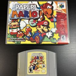 Paper Mario for Nintendo 64 w/ Custom Case