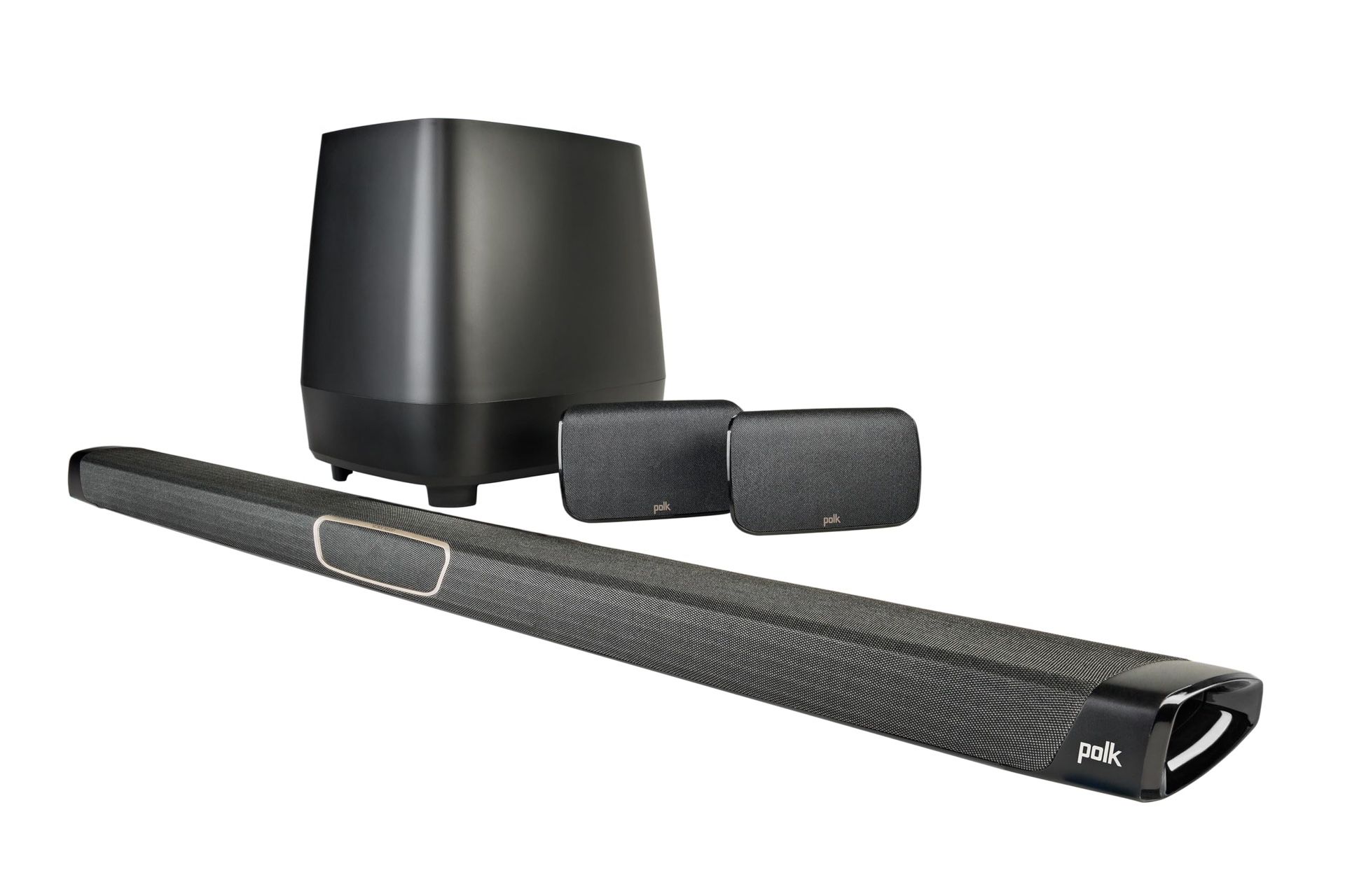 Polk audio 5.1-channel magnifi max sr soundbar with subwoofer and surround speakers