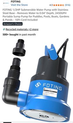 FOTING 1/2HP Submersible Water Pump