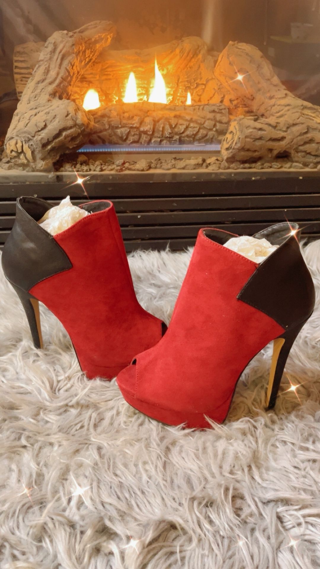 MADISON “BRITT” Peep Toe Boot Heels