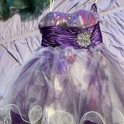 Dancing Queen purple Silk Dress 